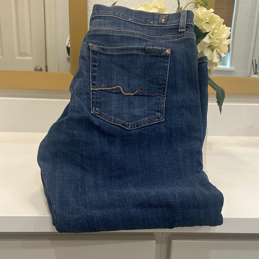 7 For All Mankind Josefina Ankle Jeans - Blue - Picture 3 of 12